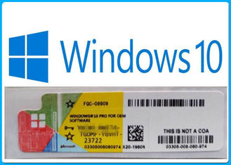 การเปิดใช้งานออนไลน์ 100% ซอฟต์แวร์ Microsoft Windows 10 Pro / Windows 10 Oem Product Key