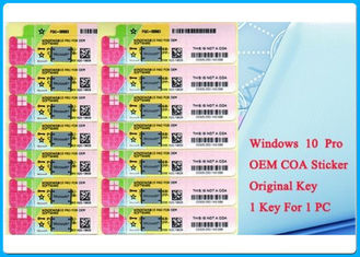 ทั้งหมด Lanugaue Compatible Windows 10 Pro COA สติกเกอร์ 32bit 64bit Online เปิดใช้งาน COA X20 Genuine OEM License
